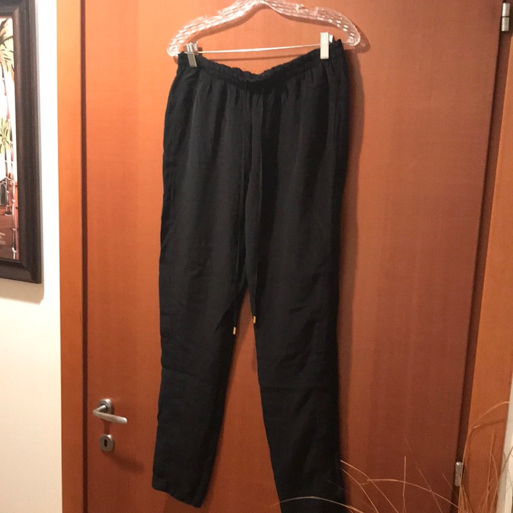 Gypsy Global Village Black Silk Trousers, Size Small, Excellent Condition
